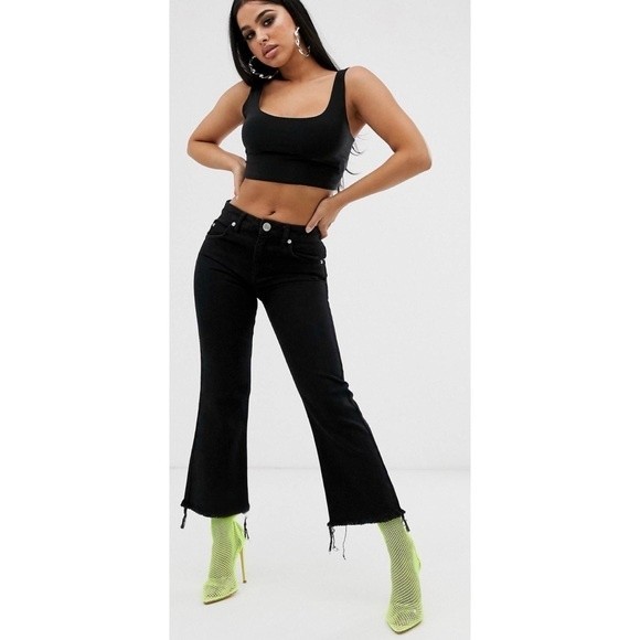 ASOS Petite Egerton rigid cropped flare jeans - Picture 1 of 4